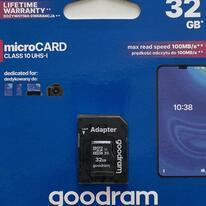 GoodRam Ultra 32GB microSDHC memóriakártya+SD kártya adapter