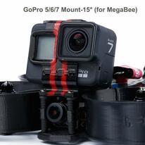 MegaBee TPU 3D Printed GoPro Hero 5/6/7 Mount - 15°